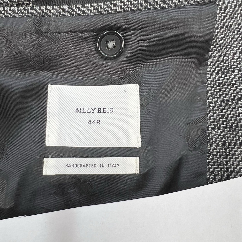 Billy Reid Knit Blazer Sport Coat Mens 44R Viscose Blend Stretch Gray/Black - Picture 9 of 12